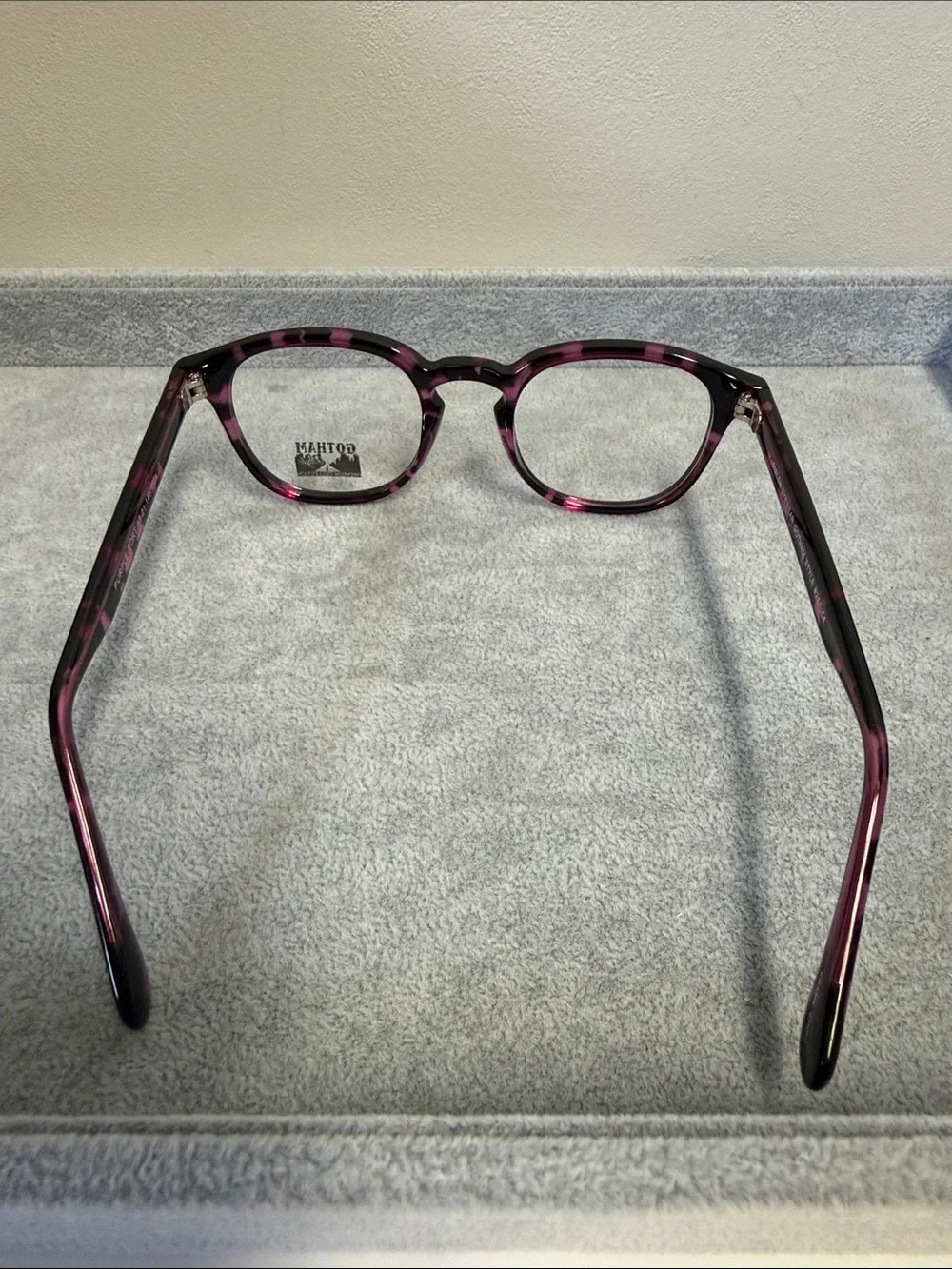 NWOT Smilen Eyewear Style 257 Gothic Purple Tortoise Round Eyeglasses Eyesize 48